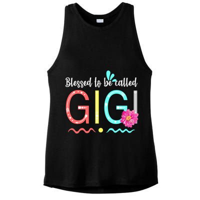 Blessed To Be Called Gigi Ladies PosiCharge Tri-Blend Wicking Tank