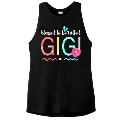 Blessed To Be Called Gigi Ladies PosiCharge Tri-Blend Wicking Tank