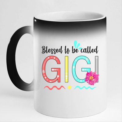 Blessed To Be Called Gigi 11oz Black Color Changing Mug