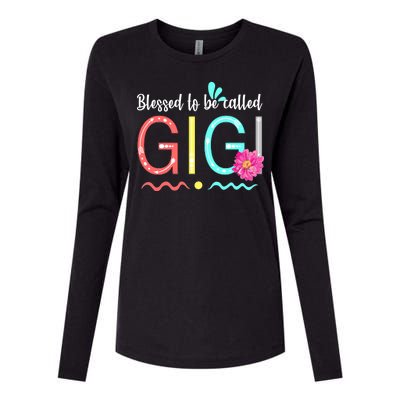 Blessed To Be Called Gigi Womens Cotton Relaxed Long Sleeve T-Shirt