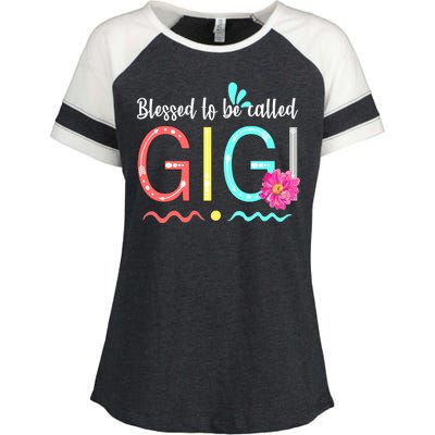 Blessed To Be Called Gigi Enza Ladies Jersey Colorblock Tee