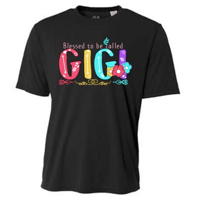 Blessed To Be Called Gigi Cute Floral Cooling Performance Crew T-Shirt