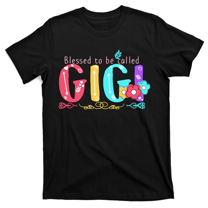 Blessed To Be Called Gigi Cute Floral T-Shirt