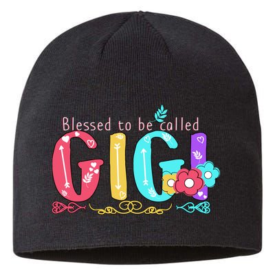 Blessed To Be Called Gigi Cute Floral Sustainable Beanie