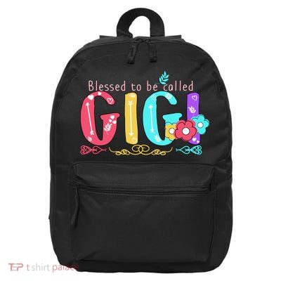 Blessed To Be Called Gigi Cute Floral 16 in Basic Backpack