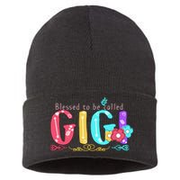 Blessed To Be Called Gigi Cute Floral Sustainable Knit Beanie