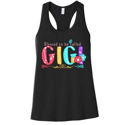 Blessed To Be Called Gigi Cute Floral Women's Racerback Tank