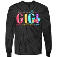 Blessed To Be Called Gigi Cute Floral Tie-Dye Long Sleeve Shirt