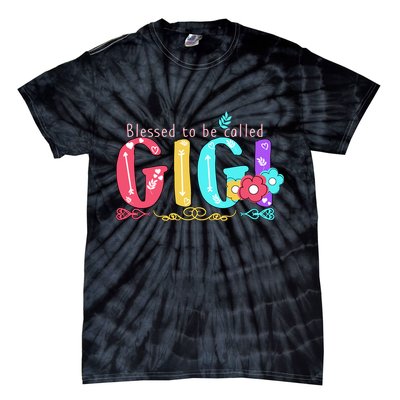 Blessed To Be Called Gigi Cute Floral Tie-Dye T-Shirt
