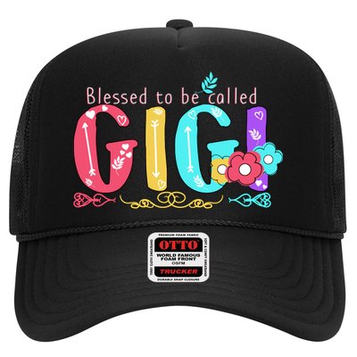 Blessed To Be Called Gigi Cute Floral Trucker Hat