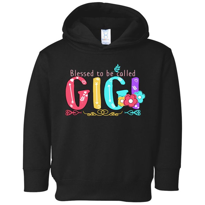 Blessed To Be Called Gigi Cute Floral Toddler Hoodie