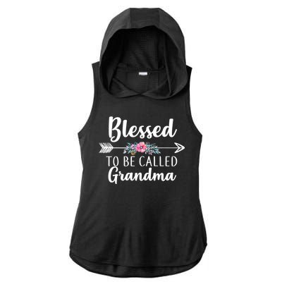 Blessed To Be Called Grandma Ladies PosiCharge Tri-Blend Wicking Draft Hoodie Tank