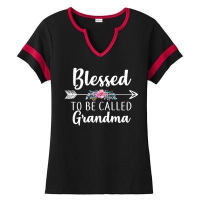 Blessed To Be Called Grandma Ladies Halftime Notch Neck Tee