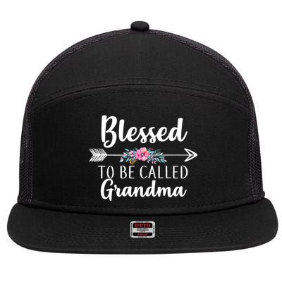 Blessed To Be Called Grandma 7 Panel Mesh Trucker Snapback Hat