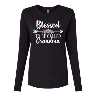 Blessed To Be Called Grandma Womens Cotton Relaxed Long Sleeve T-Shirt