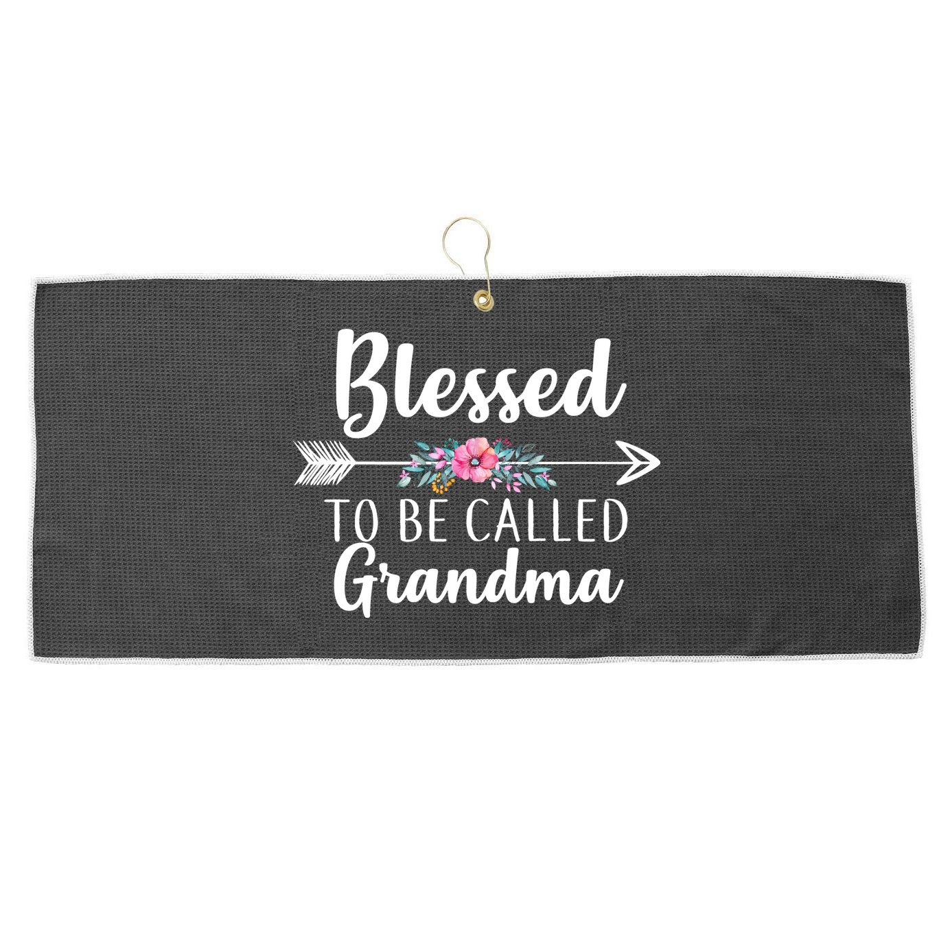 Blessed To Be Called Grandma Large Microfiber Waffle Golf Towel