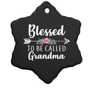 Blessed To Be Called Grandma Ceramic Star Ornament