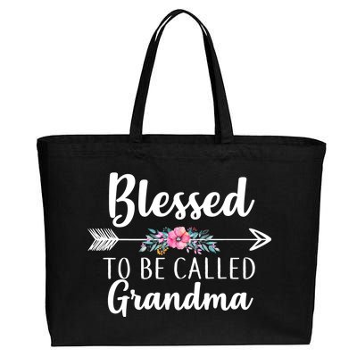 Blessed To Be Called Grandma Cotton Canvas Jumbo Tote