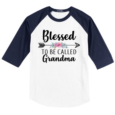 Blessed To Be Called Grandma Baseball Sleeve Shirt