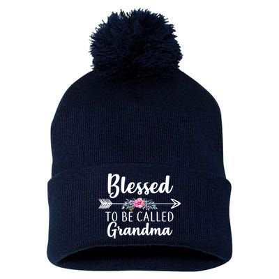 Blessed To Be Called Grandma Pom Pom 12in Knit Beanie