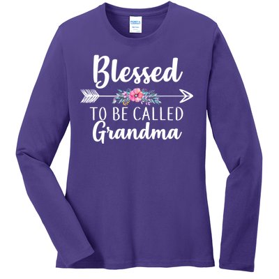 Blessed To Be Called Grandma Ladies Long Sleeve Shirt