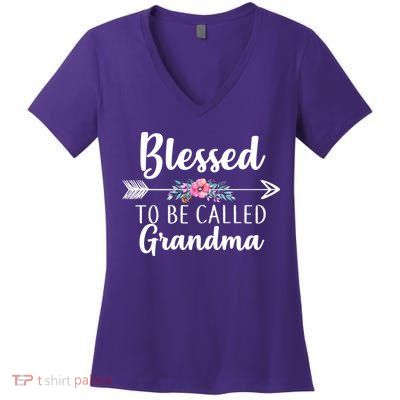 Blessed To Be Called Grandma Women's V-Neck T-Shirt