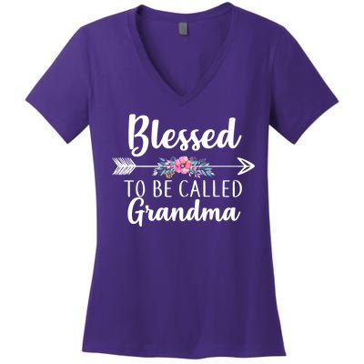 Blessed To Be Called Grandma Women's V-Neck T-Shirt