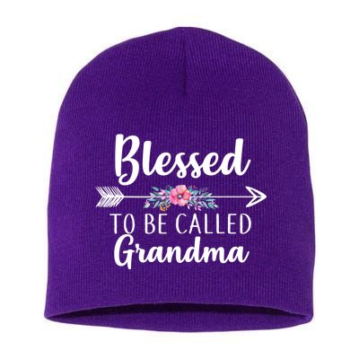 Blessed To Be Called Grandma Short Acrylic Beanie