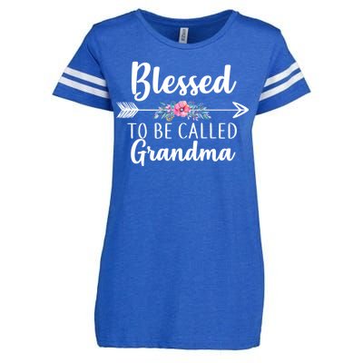 Blessed To Be Called Grandma Enza Ladies Jersey Football T-Shirt