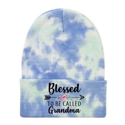 Blessed To Be Called Grandma Tie Dye 12in Knit Beanie