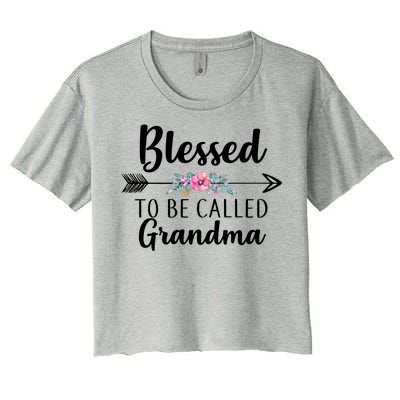 Blessed To Be Called Grandma Women's Crop Top Tee