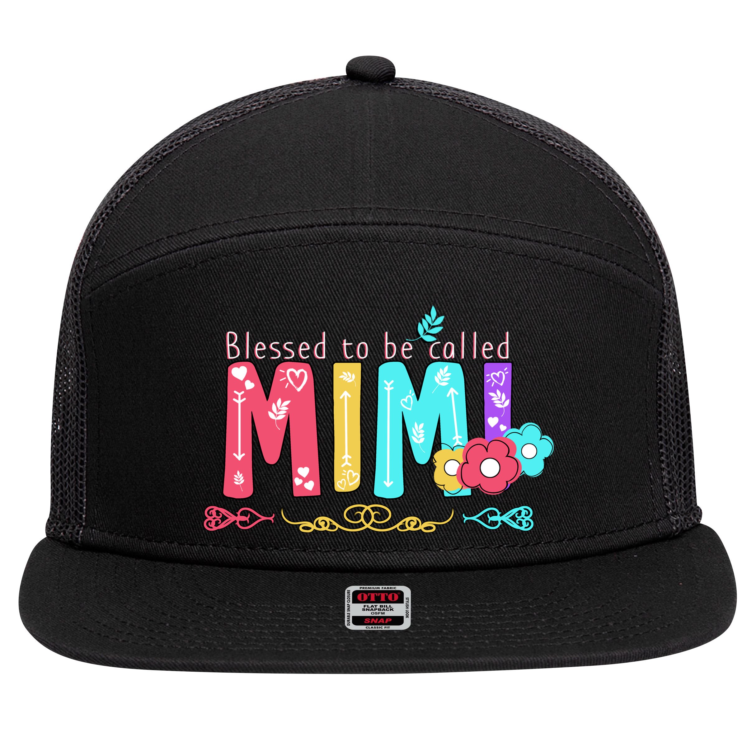 Blessed To Be Called Mimi 7 Panel Mesh Trucker Snapback Hat