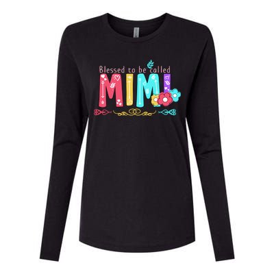 Blessed To Be Called Mimi Womens Cotton Relaxed Long Sleeve T-Shirt