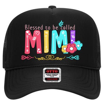 Blessed To Be Called Mimi High Crown Mesh Back Trucker Hat