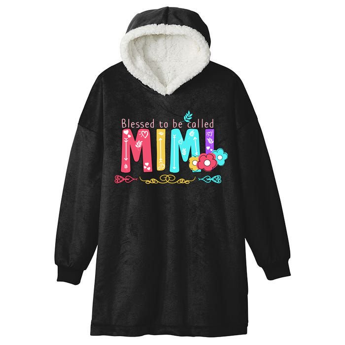 Blessed To Be Called Mimi Hooded Wearable Blanket