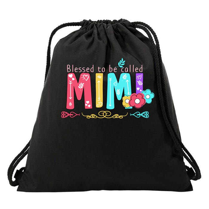 Blessed To Be Called Mimi Drawstring Bag