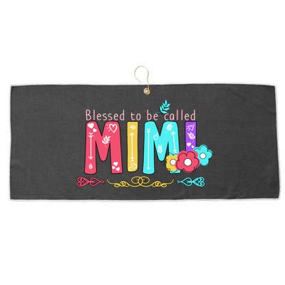 Blessed To Be Called Mimi Large Microfiber Waffle Golf Towel