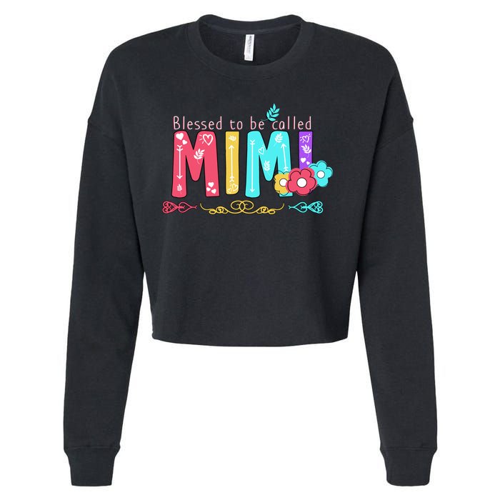 Blessed To Be Called Mimi Cropped Pullover Crew