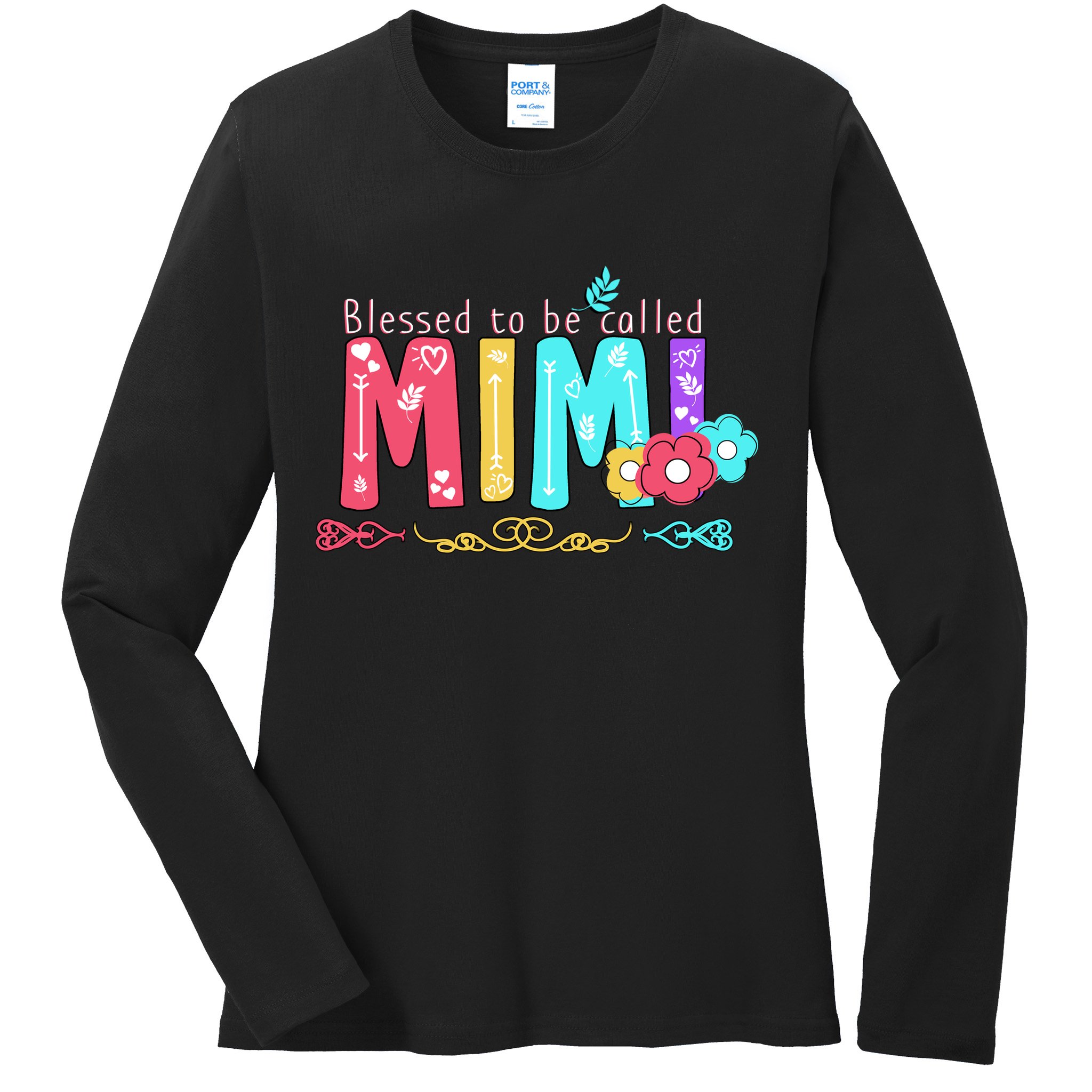 Blessed To Be Called Mimi Ladies Long Sleeve Shirt