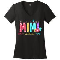 Blessed To Be Called Mimi Women's V-Neck T-Shirt