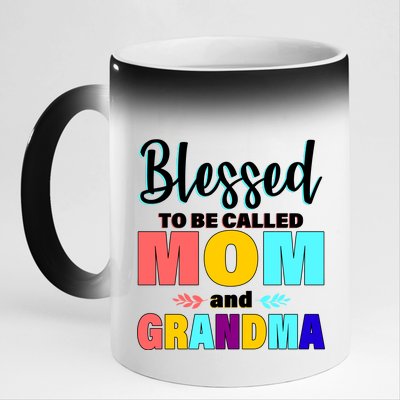 Blessed To Be Called Mom And Grandma 11oz Black Color Changing Mug