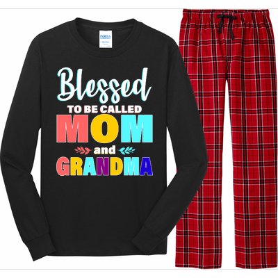 Blessed To Be Called Mom And Grandma Long Sleeve Pajama Set