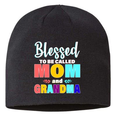 Blessed To Be Called Mom And Grandma Sustainable Beanie