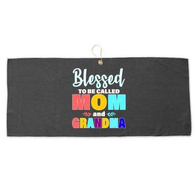 Blessed To Be Called Mom And Grandma Large Microfiber Waffle Golf Towel