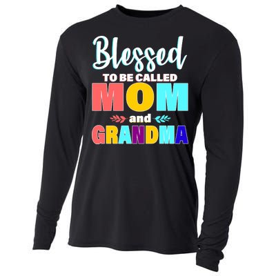 Blessed To Be Called Mom And Grandma Cooling Performance Long Sleeve Crew