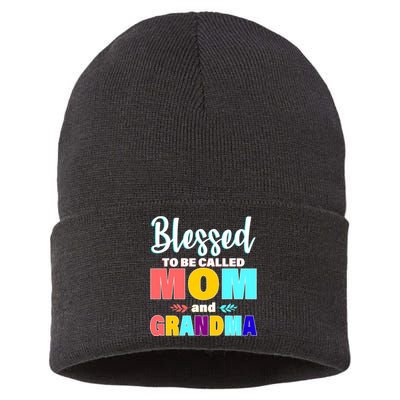 Blessed To Be Called Mom And Grandma Sustainable Knit Beanie