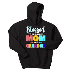 Blessed To Be Called Mom And Grandma Kids Hoodie