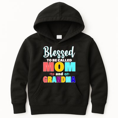 Blessed To Be Called Mom And Grandma Kids Hoodie