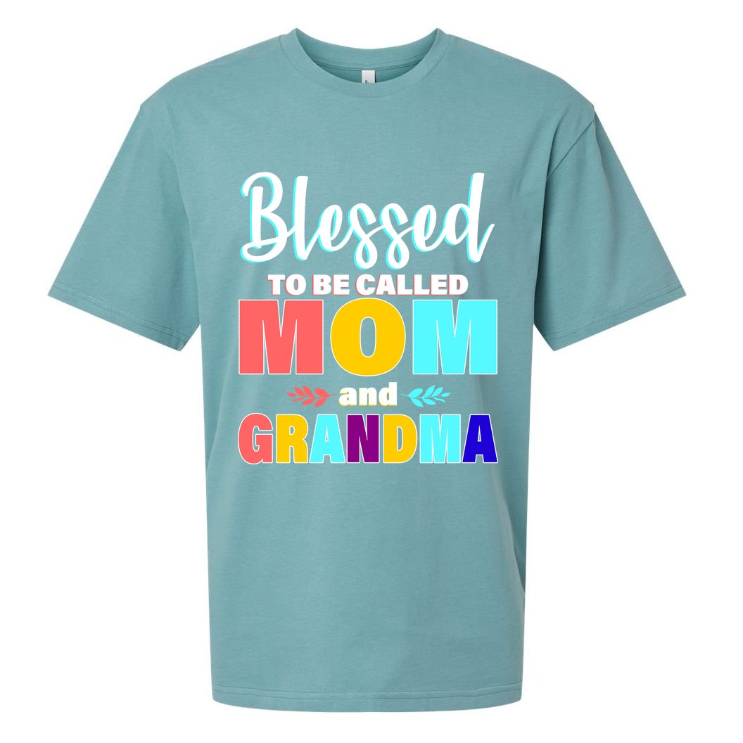 Blessed To Be Called Mom And Grandma Sueded Cloud Jersey T-Shirt
