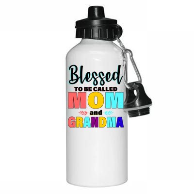 Blessed To Be Called Mom And Grandma Aluminum Water Bottle